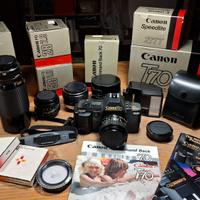 Canon T70 Command Back + obiettivi e flash