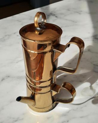 Caffettiera Napoletana vintage in ottone