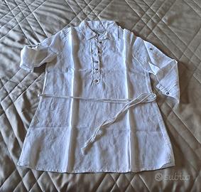 Camicione bianco in lino taglia XL