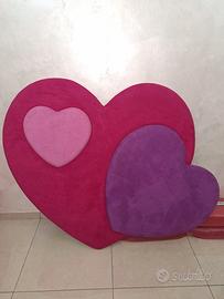 Pannello testiera letto singolo in tessuto