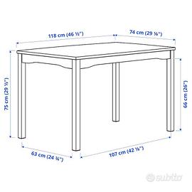 Sedia e tavolo Ikea