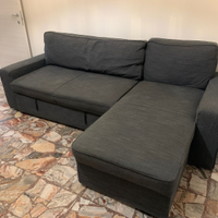 Divano letto 3 posti con chaise longue contenitore