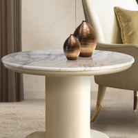 TAVOLO TONDO CON TOP IN MARMO