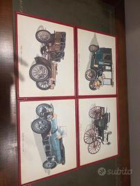 Stampe vintage raffiguranti automobili d'epoca