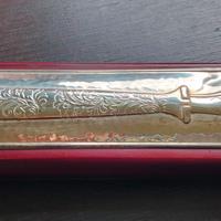 custodia legno massiccio placcato argento 