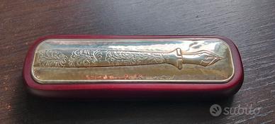 custodia legno massiccio placcato argento 