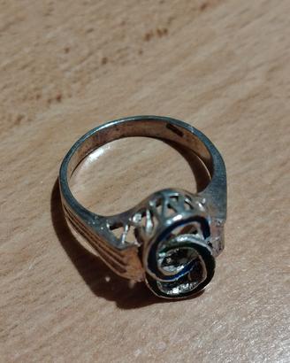anello argento 800 vintage