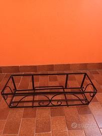 Quattro balconiere in ferro battuto nero 