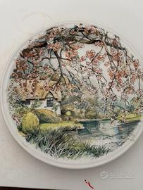 Piatti in ceramica raffigurante le 4 stagioni