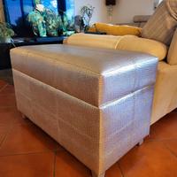 Baule Pelle Coccodrillo Argento