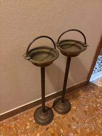 2 Posacenere da Terra Vintage Ottone Modernariato