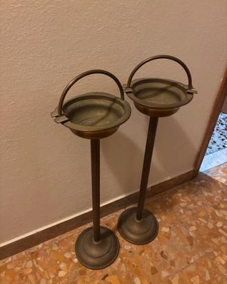 2 Posacenere da Terra Vintage Ottone Modernariato