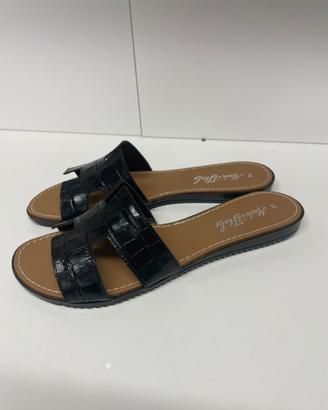 Ciabatta in vera pelle stampata made in italy