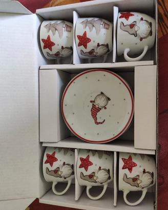 Set 6 tazze caffè porcellana Excelsa Gnomo