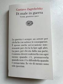 Libro Zagrebelsky Di male in guerra Nuovo
