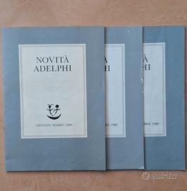 3 cataloghi Adelphi 1988-1989