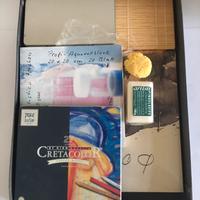Set da disegno colori vari pastello + accessori