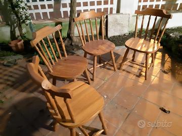 Sedie Old America in massello color miele Arredamento e