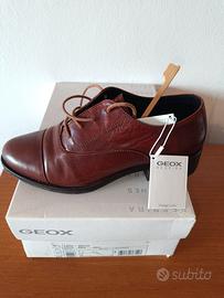 Geox D Resia - Francesina Pelle marrone 37,5
