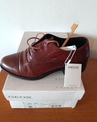 Geox D Resia - Francesina Pelle marrone 37,5