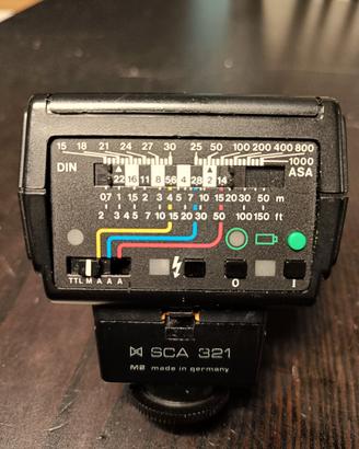 Flash Metz 32CT3 con Sca321 per  Olympus OM4