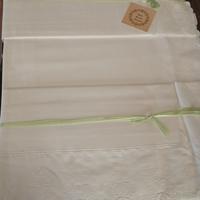 set lenzuola matrimoniale reale ricamo Svizzero