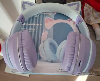 cuffie wireless fashion design cat