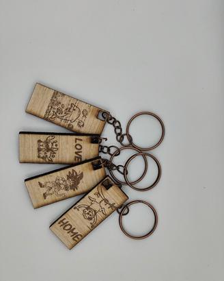 portachiavi in legno da personalizzare 