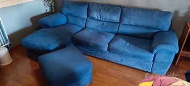 Divano letto 3 piazze blu
