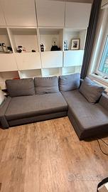 Divano letto angolare/contenitore, Ikea grigio