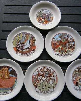 6 piatti  decorativi De Simone :  '80  autogrill