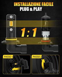 2 Lampadine 9145 H10 LED fari antinebbia