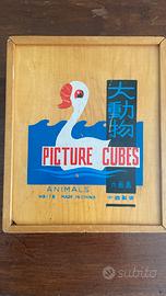 Ouzzle cubi legno vintage