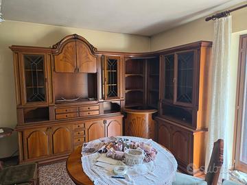 CREDENZA AD ANGOL SALA DA PRANZO IN LEGNO MASSELLO