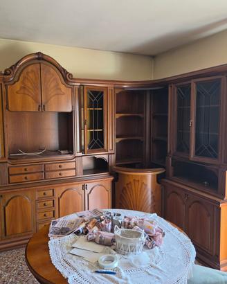 CREDENZA AD ANGOL SALA DA PRANZO IN LEGNO MASSELLO