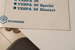 Libretto uso e manutenzione vespa 50 special