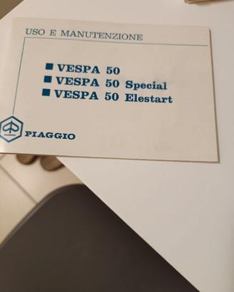 Libretto uso e manutenzione vespa 50 special