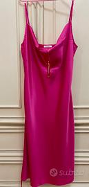 Abito Yamamai fucsia in raso, nuovo