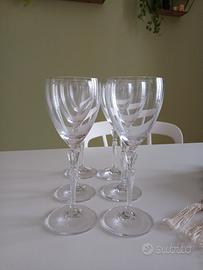 6 Calici Acqua in Cristallo Le Perle