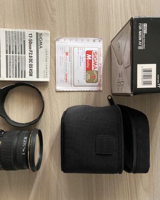 Sigma 17-50 F2.8 EX DC attacco Nikon AF D