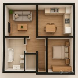 Zona ospedali - trilocale con balcone