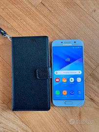 Samsung A5 azzurro + custodia cover
