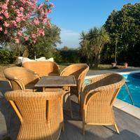 Set in vimini arredamento esterno