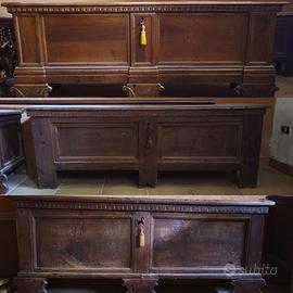 Tre cassapanche antiche in legno massello