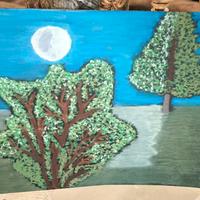 alberi e la Luna 