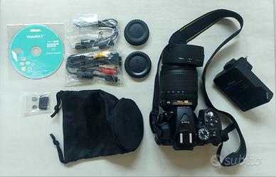Nikon 5300+18-105 VR, imballo originale+accessori