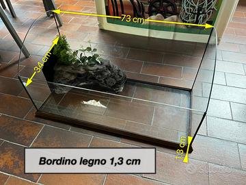 Aquario/terrario per tartaruga acqua o terra