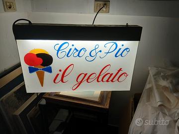 insegna luminosa vintage CIRO e PIO