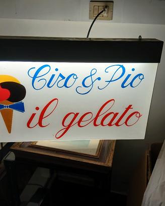 insegna luminosa vintage CIRO e PIO