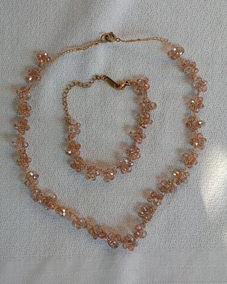 Parure collana e braccialetto fatti a mano 